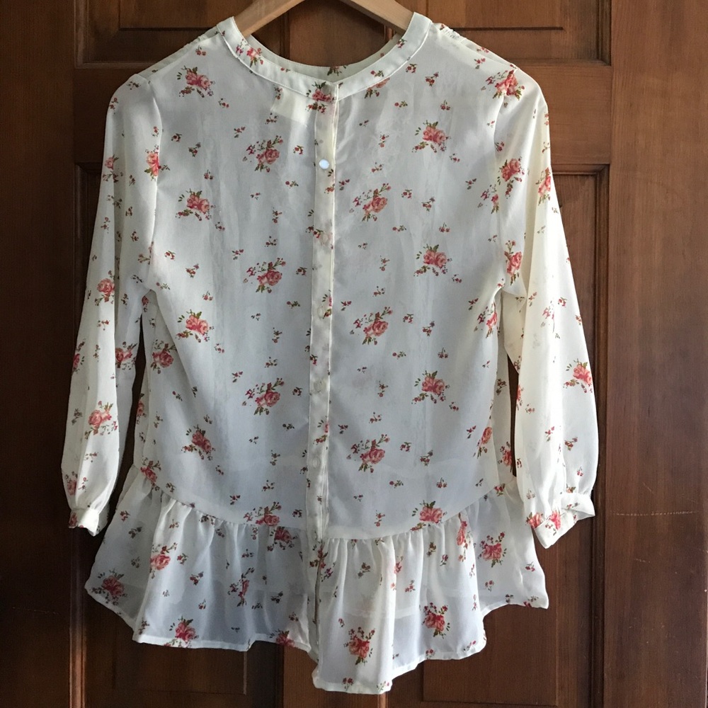 ❄️ Sheer button-up blouse - Picture 2 of 2